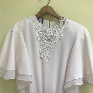 Vintage Ursula of Switzerland Pink Lace Dress